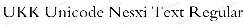 UKK Unicode Nesxi Text Regular字体转换